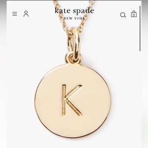 Kate Spade “K” letter pendant necklace